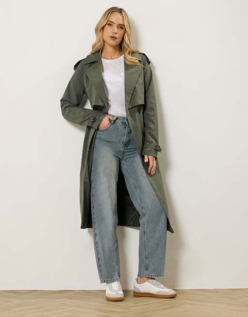 Long Tall Sally Trench coat in green, 4 of 4