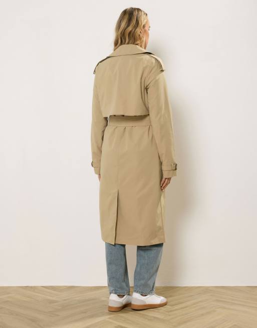 Long Tall Sally Trench coat in natural, 3 of 4
