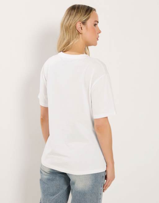 Long Tall Sally Twist front t-shirt in white, 3 of 4