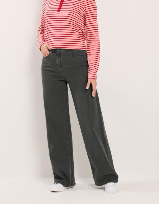 Long Tall Sally Washed wide leg jeans in grey, 2 of 4