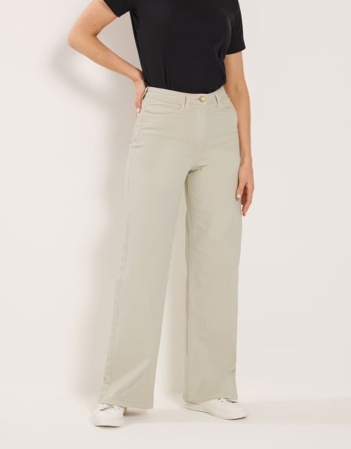 Long Tall Sally Wide leg jeans in ivory, 2 of 4