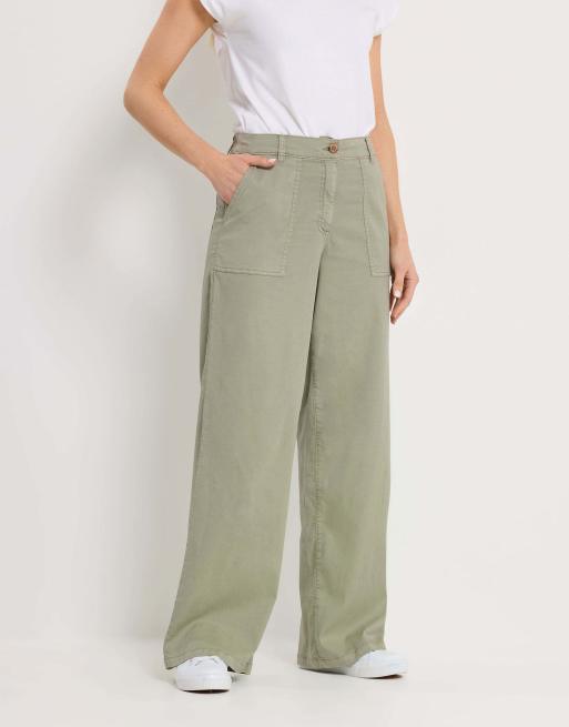 Long Tall Sally Wide leg trousers in green, 2 of 4