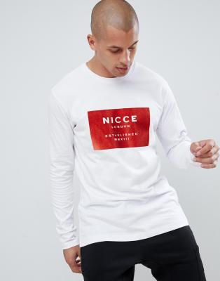 фото Лонгслив с логотипом nicce эксклюзивно для asos-белый