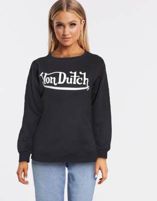 фото Лонгслив с логотипом von dutch-черный