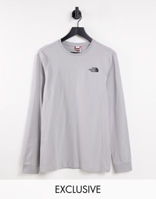 фото Лонгслив серого цвета the north face simple dome – эксклюзивно для asos-серый