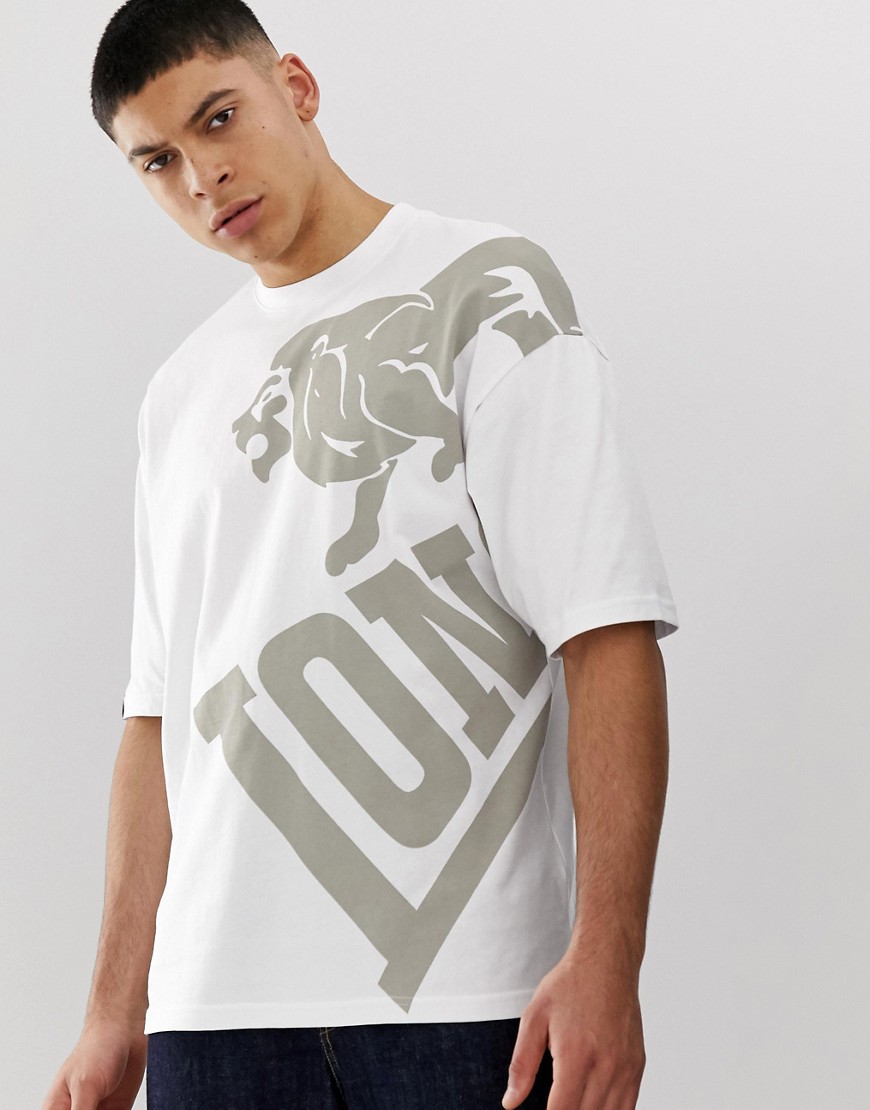 Lonsdale - T-shirt squadrata-Bianco