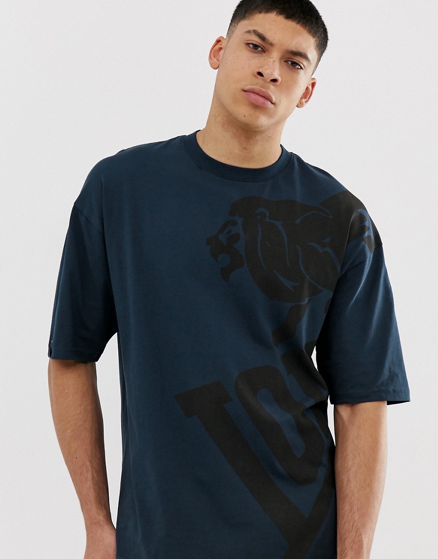 Lonsdale - T-shirt squadrata-Navy