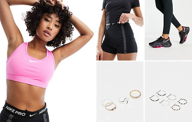 Nike Training Swoosh Dri-FIT light support sports bra in fireberry pink