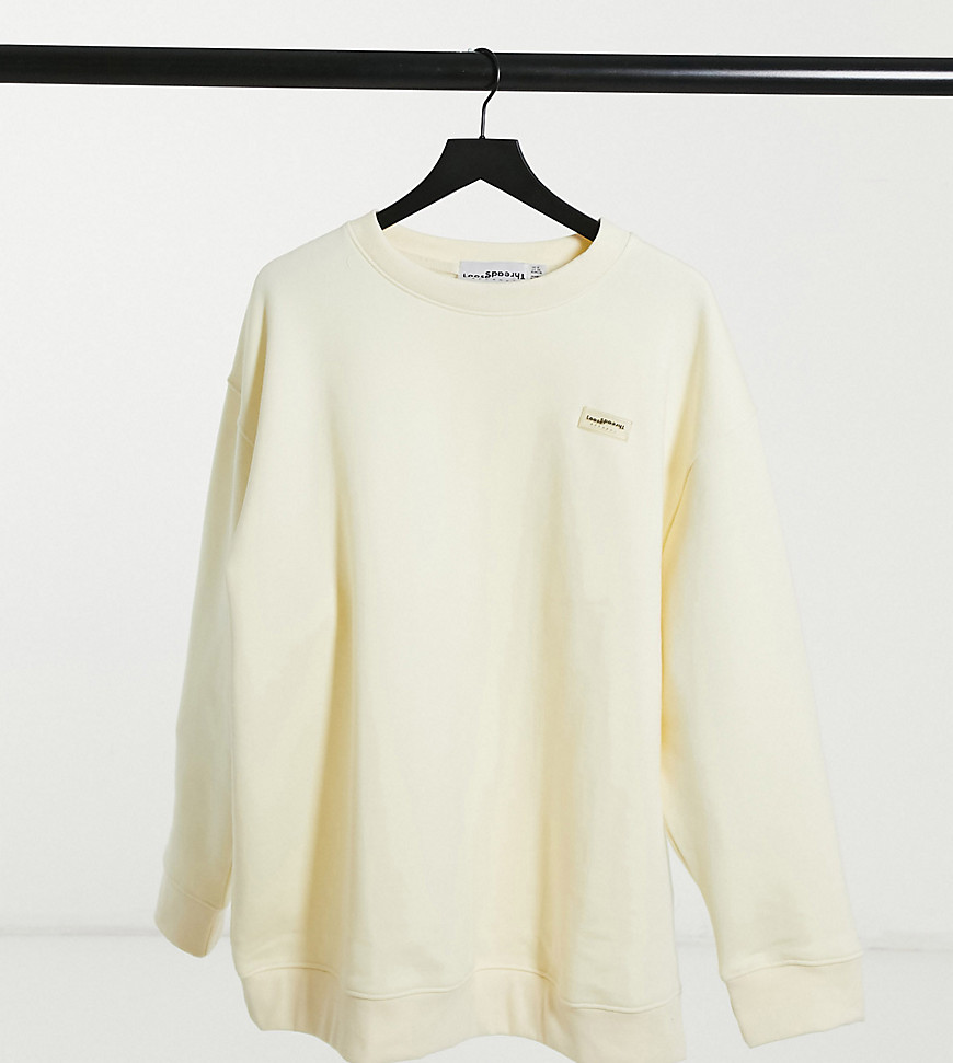 Loose Threads Plus ultimate relaxed lounge sweatshirt with chest logo-Neutral
