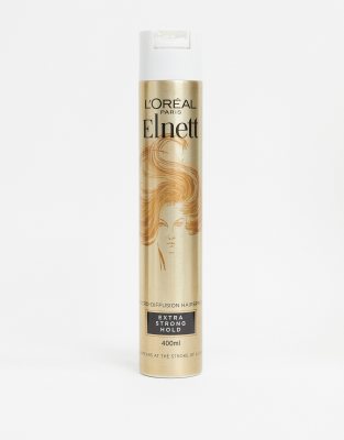 L'Oreal Elnett Extra Strong Hold & Shine Hairspray 400ml-No colour