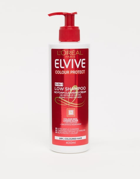 L'Oreal - Elvive Colour Protect Low - Shampoing pour cheveux colorés secs 400 ml