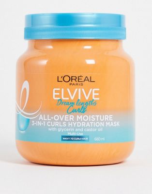 L'Oreal Elvive Dream Lengths 3-in-1 Curls Hydration Mask, for wavy to curly hair - ASOS Price Checker