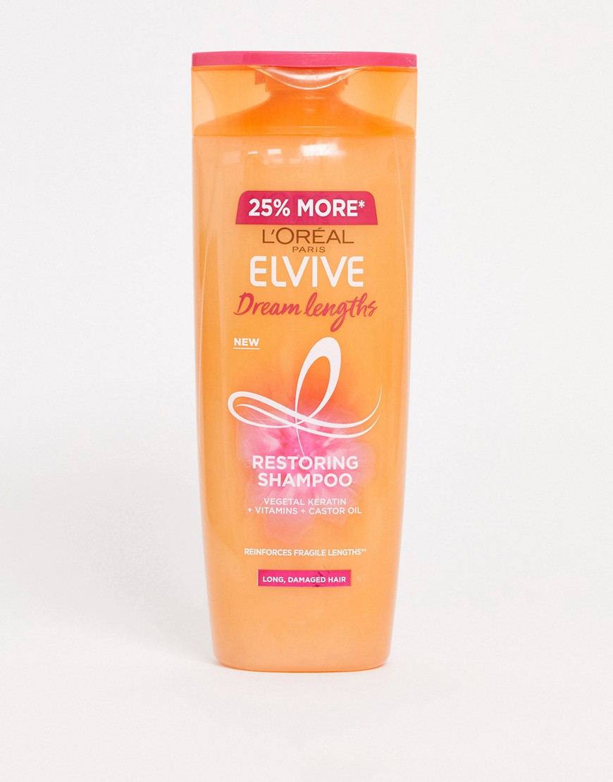 L'Oreal - Elvive - Dream Lengths - Long Hair shampoo voor lang beschadigd haar, 500 ml-Zonder kleur