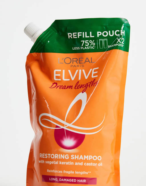L'Oreal – Elvive Dream Lengths – Wkład szampon do włosów długich i zniszczonych: 500 ml, 3 z 4
