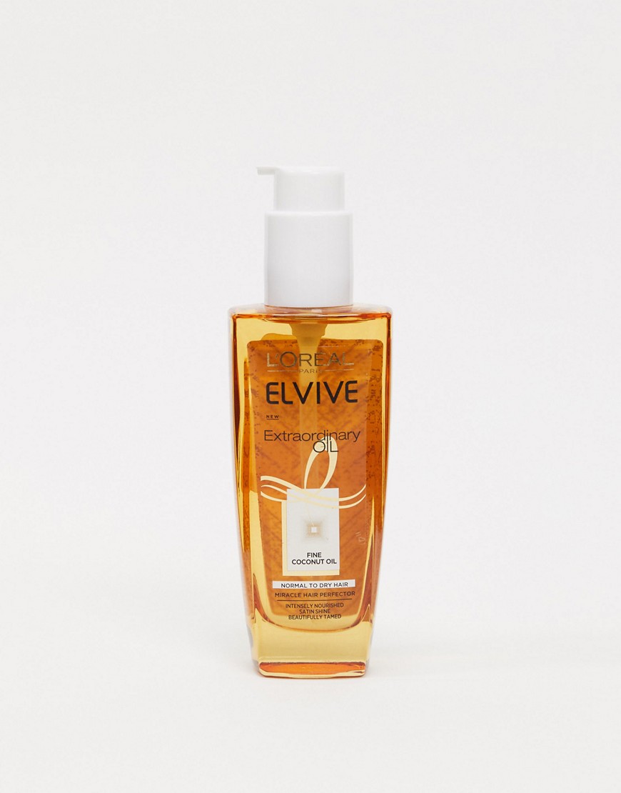 l'oreal elvive - L'Oreal – Elvive Extraordinary Oil – Kokos-Haaröl für trockenes bis normales Haar, 100 ml-No colour