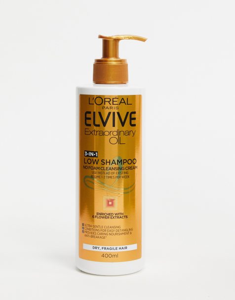 L'Oreal – Elvive Extraordinary Oil Low – Shampoo für trockenes Haar, 400 ml