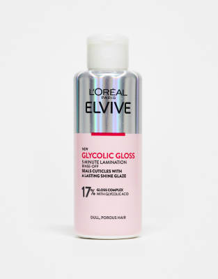 L'Oreal Elvive L'Oreal Elvive Glycolic Gloss 5 Minute Lamination Treatment for Dull Porous Hair 200ml-No colour