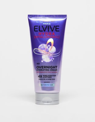 L'Oreal - Elvive Hydra Hyaluronic Acid Overnight Hydrating Cream for Dry Hair - Haarcreme für die Nacht mit Hyaluronsäur...