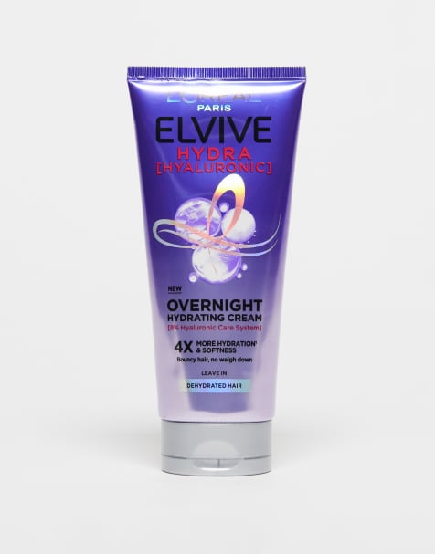 L'Oreal - Elvive Overnight Hydrating Cream - Crema idratante da notte per capelli secchi con acido ialuronico da 200 ml - view 1