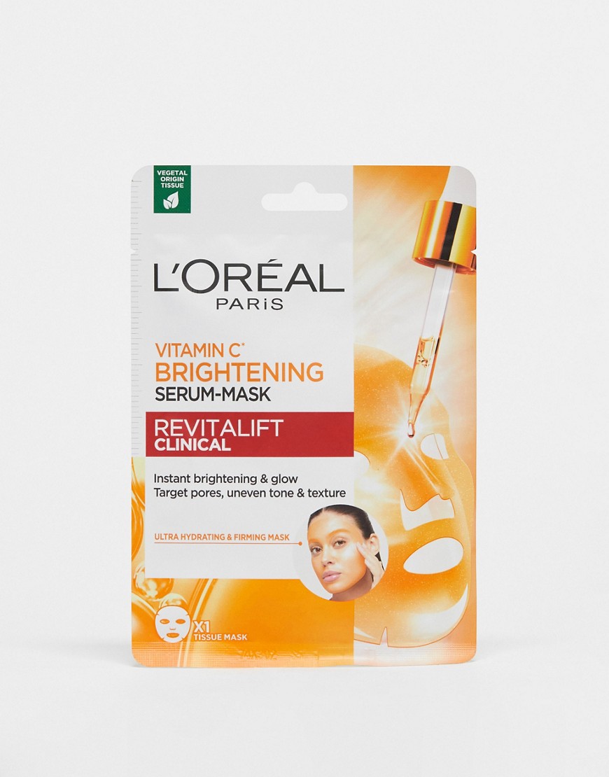 l'oreal - instant brightening serum mask - ansiktsmask med vitamin c och salicylsyra, 26g-ingen färg
