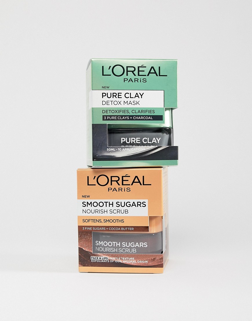 L'Oreal - Kit di prodotti essenziali detox per la cura della pelle - RISPARMIA IL 16%-Nessun colore