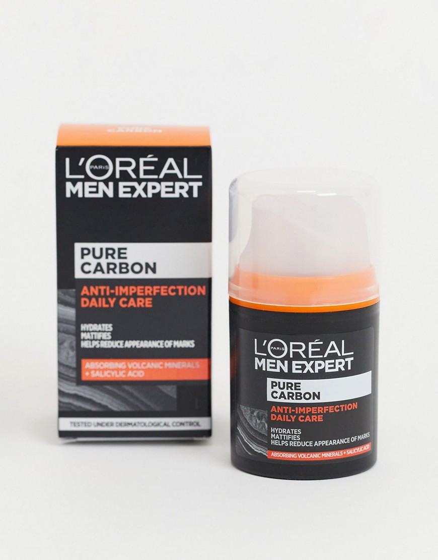 L'Oreal Men Expert - Dagelijkse gezichtsscrub tegen puistjes met pure houtskool, 50ml-Geen kleur