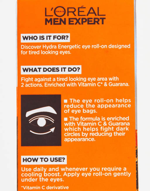 L'Oreal Men – Expert Hydra Energetic Anti Fatigue Eye Roll-On – Roll-on för ögonen 10ml, 2 av 4