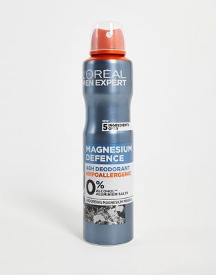 L'Oreal Men Expert Hypoallergenic Deodorant, Magnesium Defence Hypoallergenic 48 Hour Protection Mens Deodorant