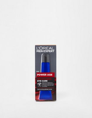 L'Oreal Men Expert Power Age Eye Cream, Hyaluronic Acid Eye Care for Ageing, Dry & Dull Skin 15ml