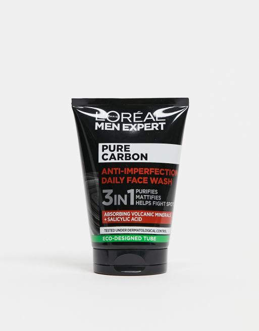 L'Oreal Men Expert Pure Carbon 3 in 1 Daily Face Wash 100ml ASOS