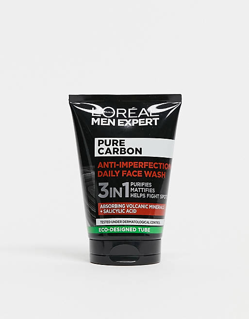 L'Oreal Men Expert – Pure Carbon – Żel do mycia twarzy 3 w 1, 100 ml