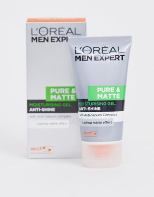 L'Oreal Men Expert Pure & Matte Anti-Shine Moisturiser 50ml-No Colour
