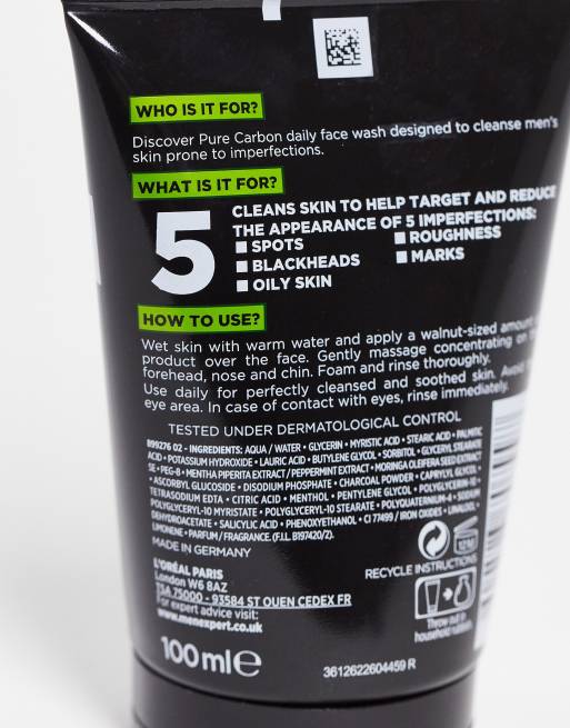 L'Oreal Men Expert Pure Purifying Daily Face Wash 100ml, 4 of 4