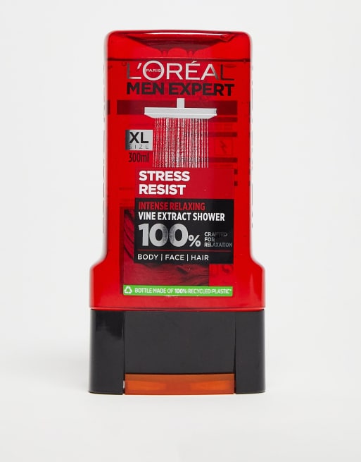 L'Oreal Men Expert – Stress Resist – Żel pod prysznic do mycia twarzy i włosów 3 w 1, 300 ml