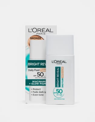 L'Oreal Paris - Bright Reveal Daily Fluid Tinted Glow - Getöntes Feuchtigkeitsfluid mit LSF 50+ Bronze Glow, 50 ml-Neutr...