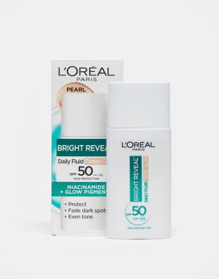 L'Oreal Paris - Bright Reveal Daily Fluid Tinted Glow - Getöntes Feuchtigkeitsfluid mit LSF 50+ Pearl Glow, 50 ml-Neutra...