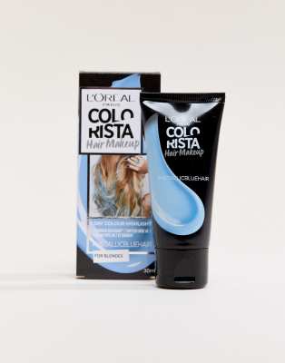 L Oreal Paris Colorista Hair Makeup Metallic Blue Temporary Blonde Hair Color Asos