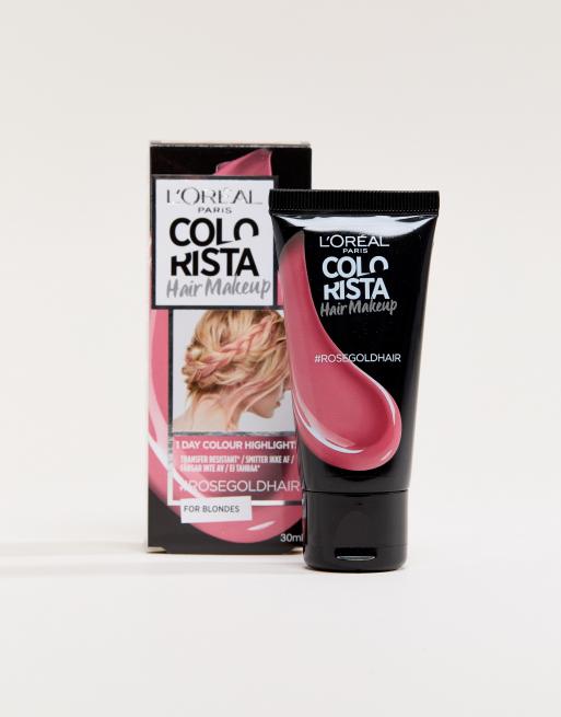 L Oreal Paris Colorista Hair Makeup Rose Gold Temporary Blonde