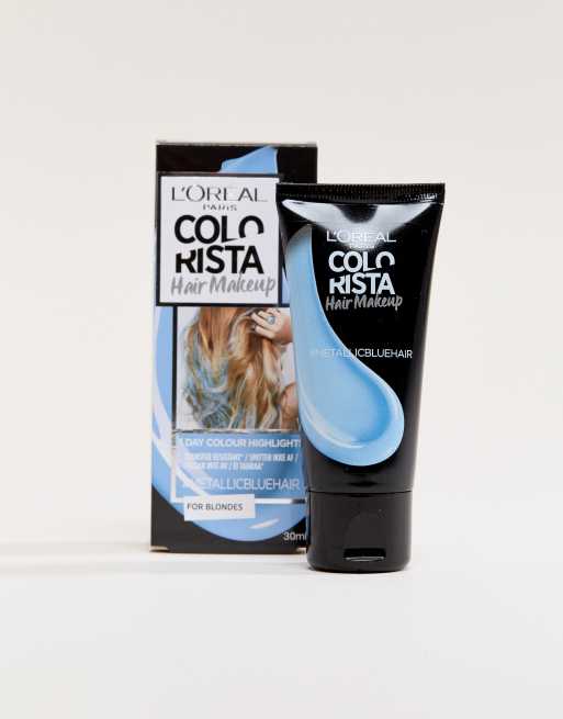 L'Oreal Paris – Colorista Hair Makeup – Tymczasowa koloryzacja dla blondynek w odcieniu Metallic Blue
