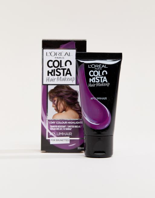L'Oreal Paris – Colorista Hair Makeup – Tymczasowa koloryzacja dla brunetek w odcieniu Plum