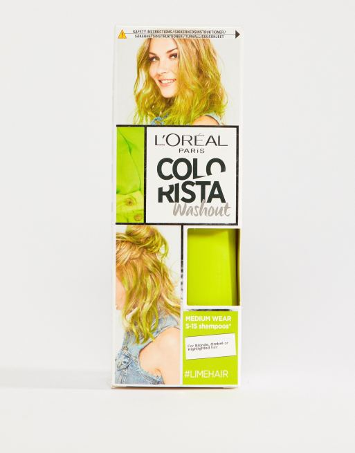 L'Oreal Paris Colorista Wash Out Hair Colour - Lime Green ...