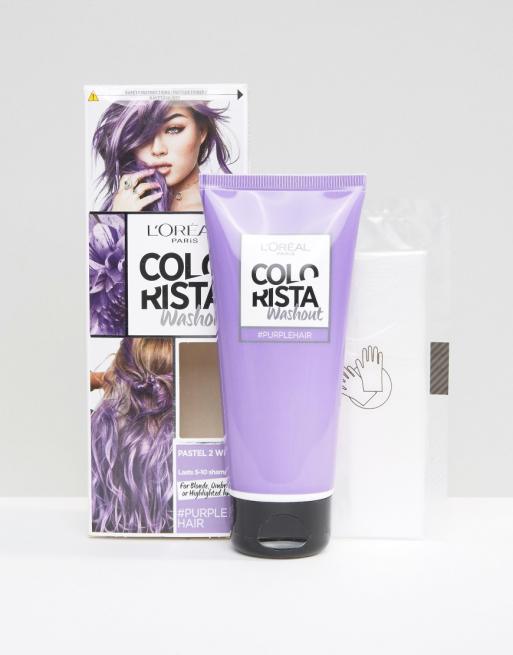 L Oreal Paris Colorista Wash Out Hair Colour Purple Asos