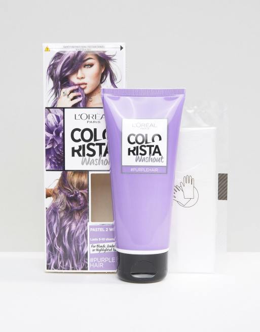 L Oreal Paris Colorista Wash Out Hair Colour Purple Asos
