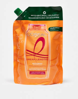 L'Oreal Elvive L'Oreal Paris Elvive Dream Lengths Restoring Shampoo Refill Pouch 500ml-No colour
