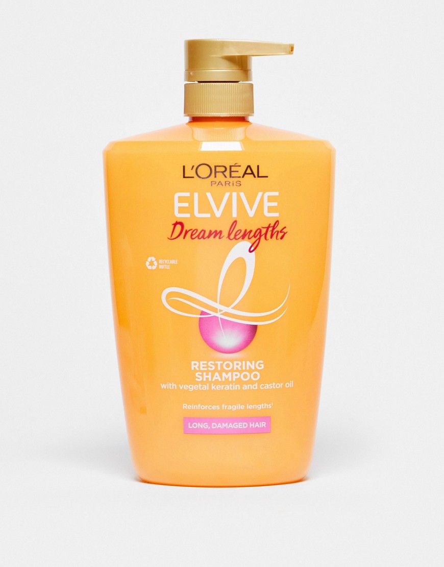 L’Oreal Paris Elvive Dream Lengths Shampoo XL with Pump 1L-No colour