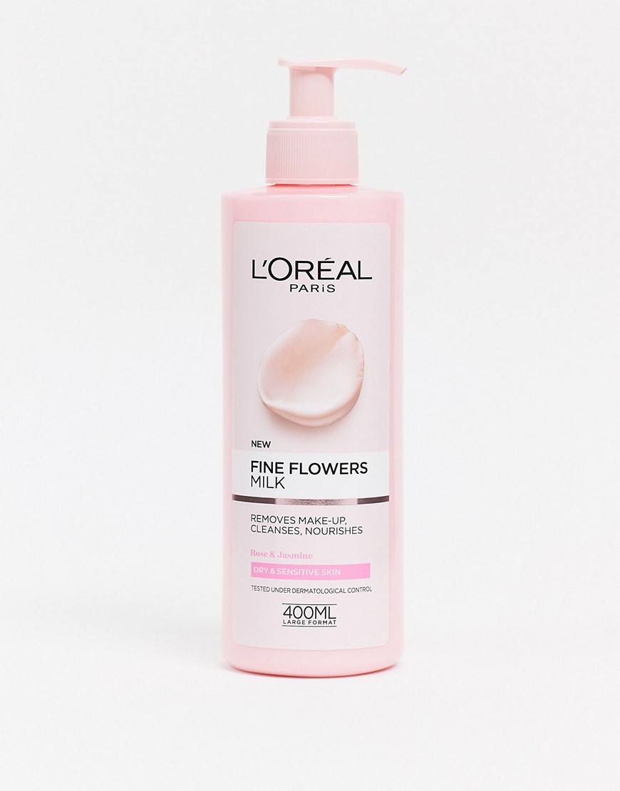 L'Oreal Paris - Fine flowers cleansing milk make-upremover-Geen kleur