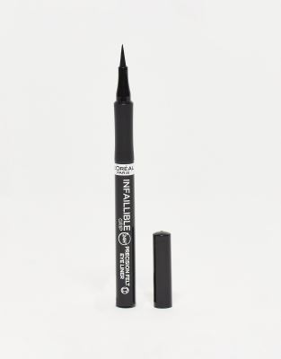 L'Oreal Paris - Infallible Grip Precision - Langhaftender Eyeliner in Schwarz als Filzstift 0,4 mm, 27H