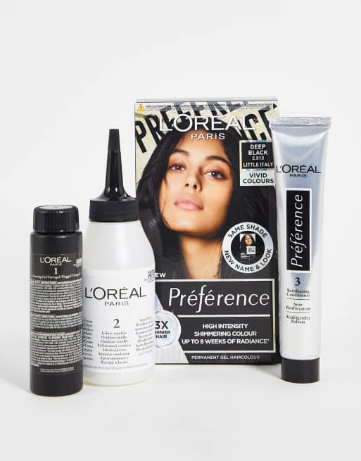 L'Oreal Paris Preference Vivids Permanent Gel Hair Dye in Deep Black 2.