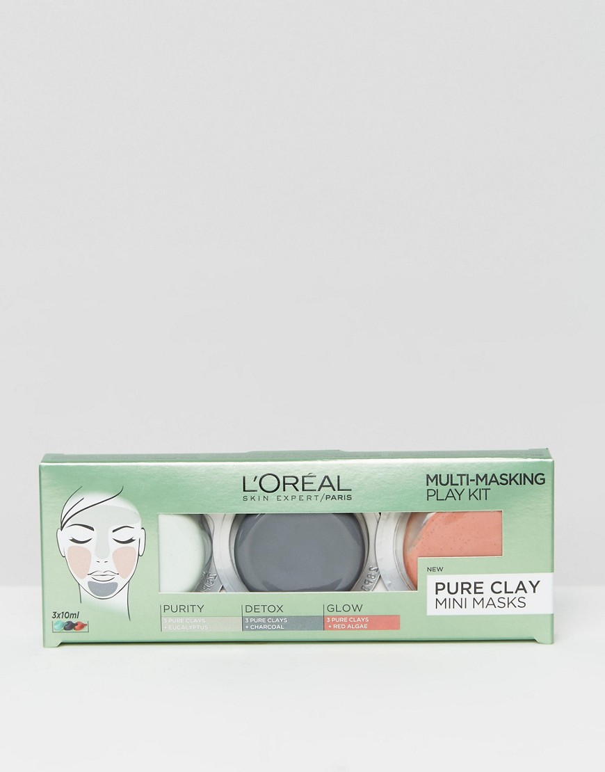 L'Oreal Paris - Pure Clay - Set met drie maskers-Zonder kleur