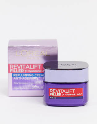 L'Oreal Paris - Revitalift filler anti ageing replumping night cream-Geen kleur